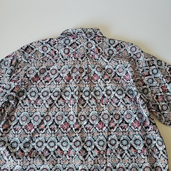 Go Barefoot Quarter Button Hawaiian Shirt Collared Short Sleeve Resort Travel - Picture 5 of 12